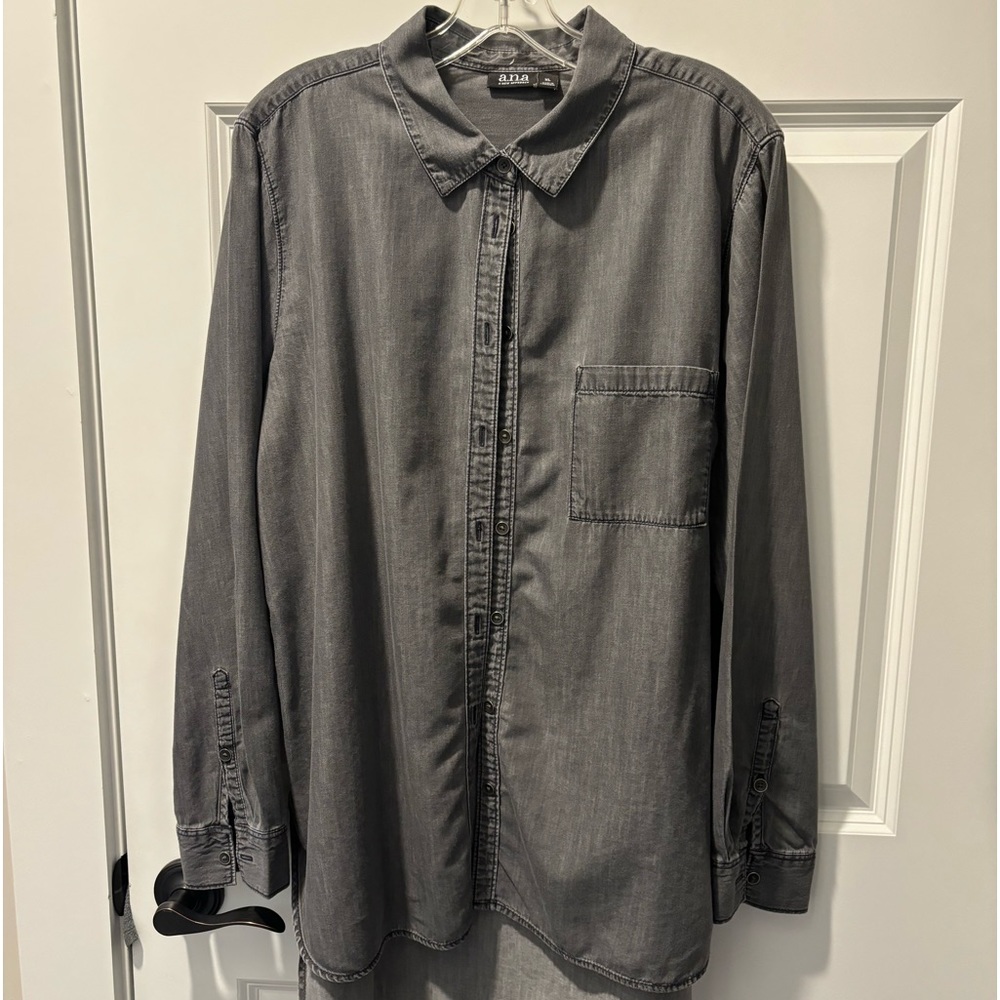 ANA Washed out black blouse size XL